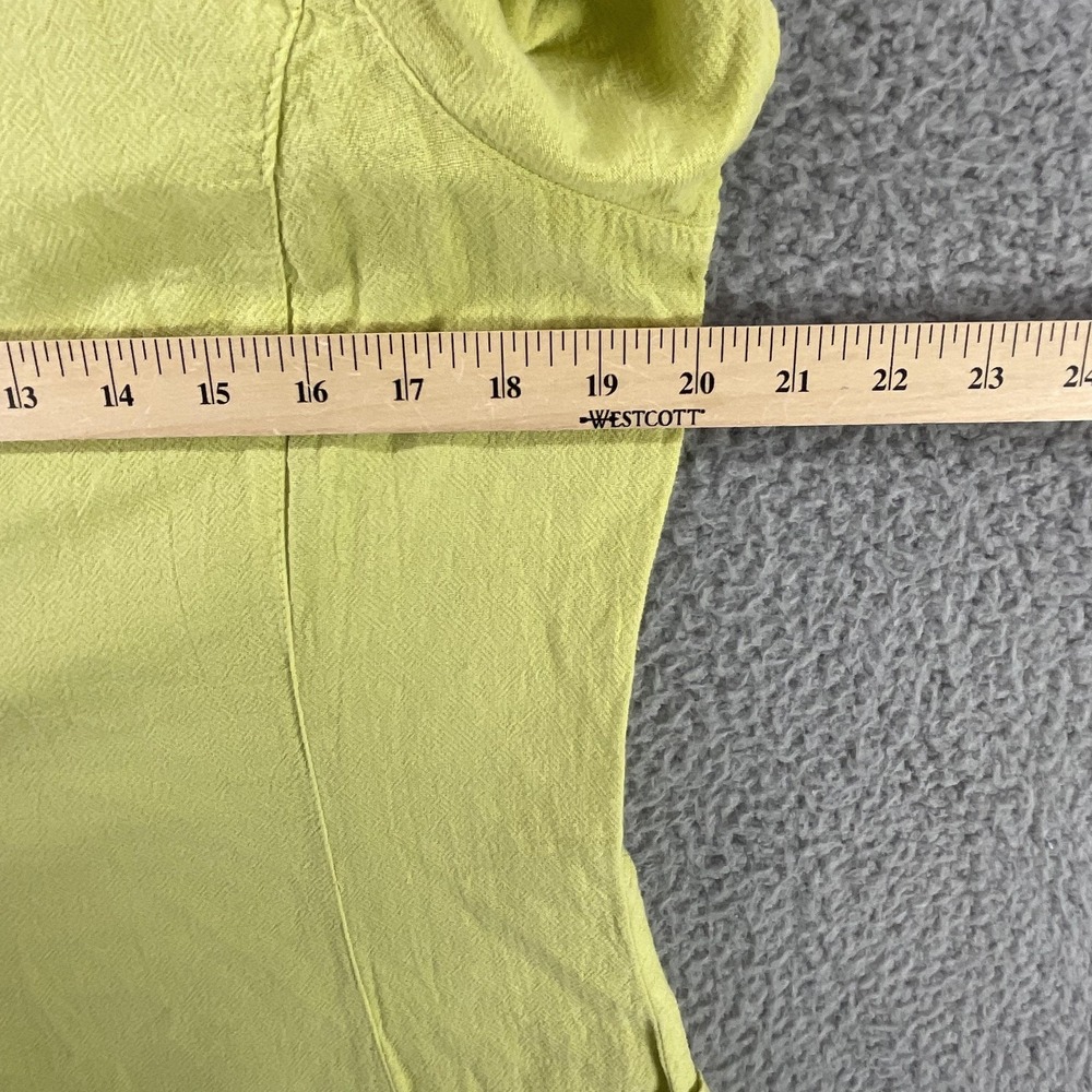 Color Me Cotton Dress‎ Womens Medium Yellow Short Sleeve Pockets Knee Length USA - Picture 5 of 6